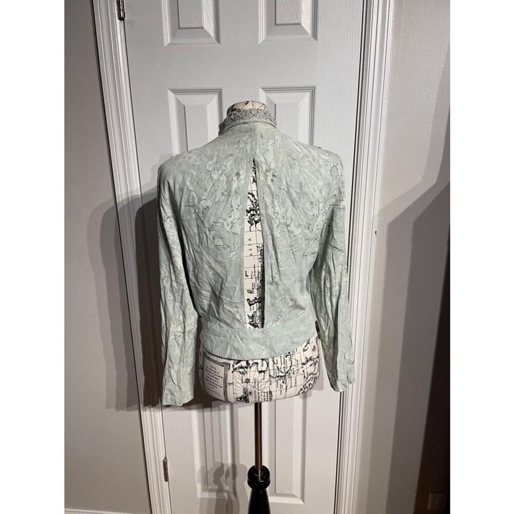 Wild Rose Vintage Rare Cutout Lace Open Back Western Coastal Print cottage